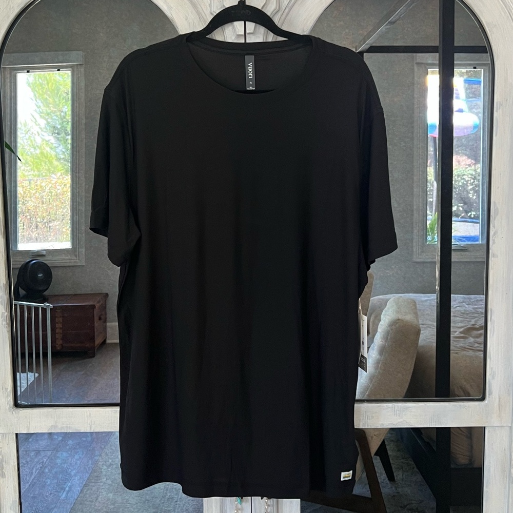 NWT Men's Vuori Black Strato Tech Tee, Sz XL